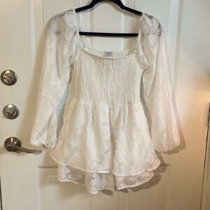 White graduation dress